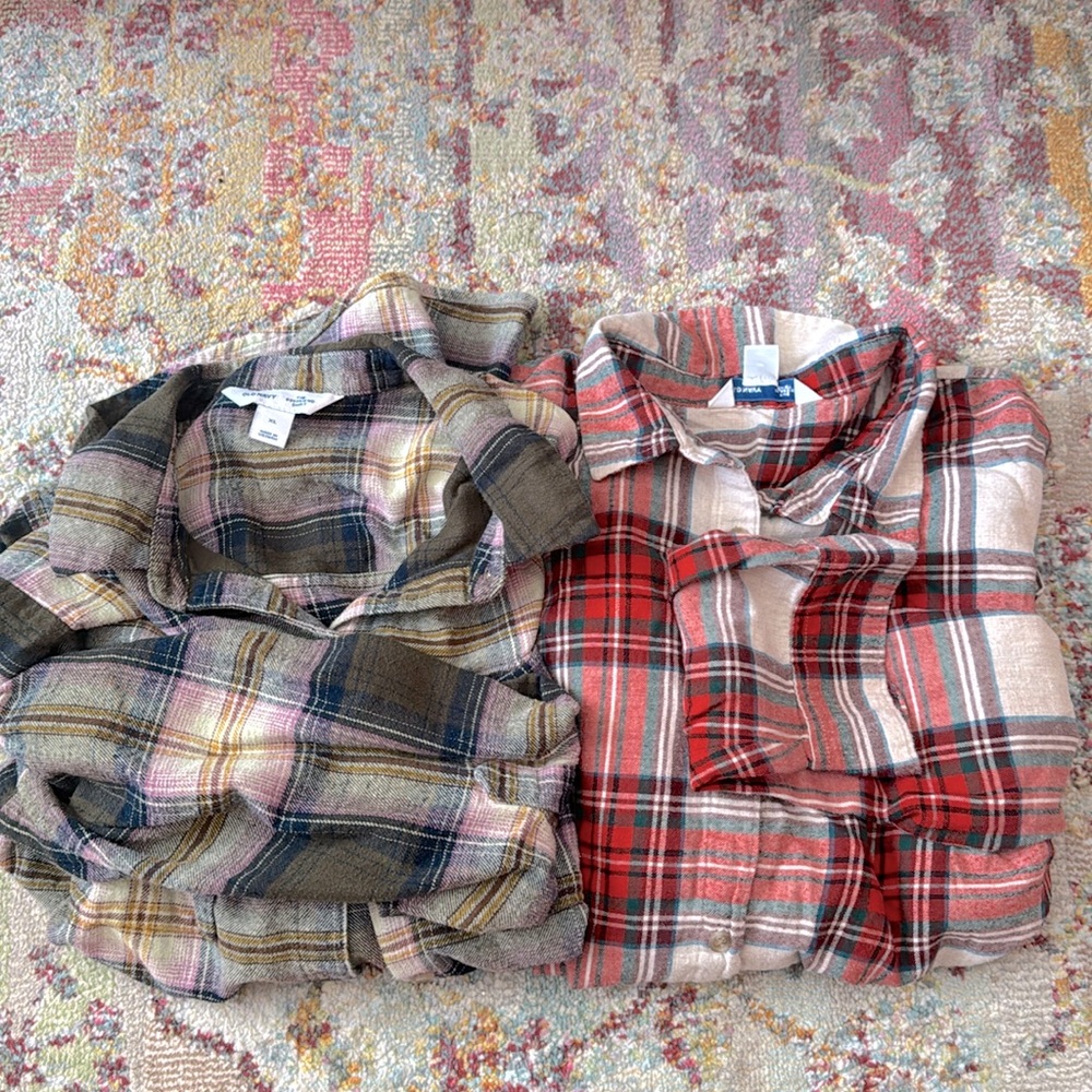 2 Old Navy flannels